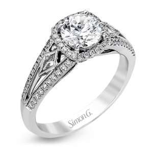 Engagement Ring in 18k Gold with Diamonds