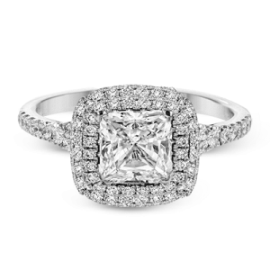 Engagement Ring in 18k Gold with Diamonds