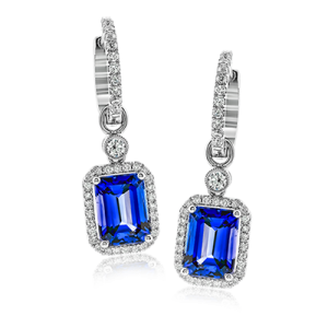 Color Earring in 18k Gold with Diamonds