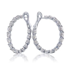 Diamond Hoop Earrings