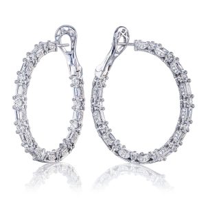 Diamond Hoop Earrings
