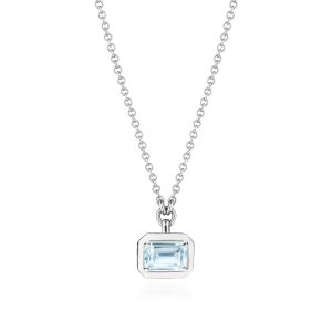 Sky Blue Topaz Necklace - 0.7ct