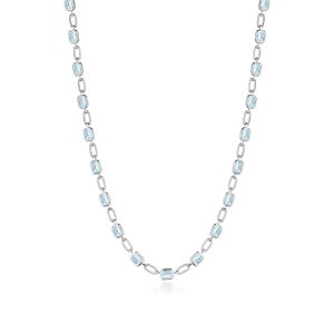 Sky Blue Topaz Link Necklace