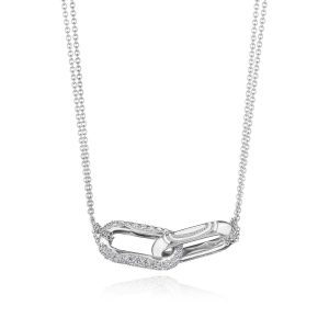 Double Link Pendant, Diamond