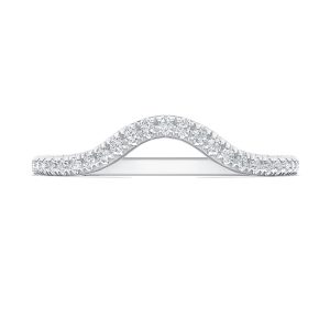 French Pavé Diamond Wedding Band