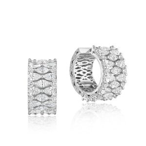 Geometric Earring in Platinum