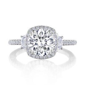 Cushion 3-Stone Engagement Ring
