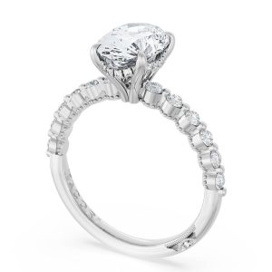 Round 3-Stone Engagement Ring