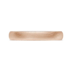 Classic Two-Tone Rounded Wedding Band in Brushed Finish