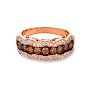 14K STRAWBERRY GOLD DIAMOND  RING