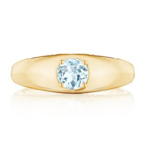 Domed Sky Blue Topaz Ring - 0.7ct