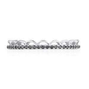 Crescent Crown Ring with Black Diamond