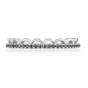 Crescent Crown Ring with Black Diamond