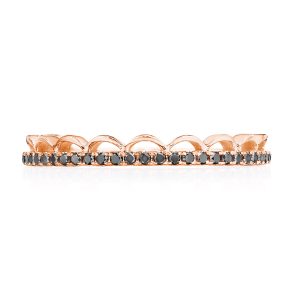 Crescent Crown Ring with Black Diamond