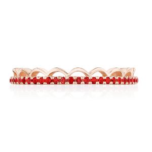 Crescent Crown Ring with Ruby