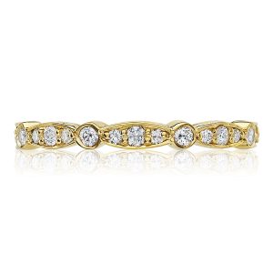 Marquise and Round Design Wedding Band