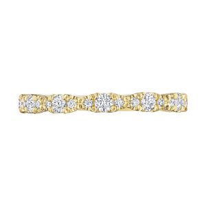 Marquise Shape Design Detail Wedding Band