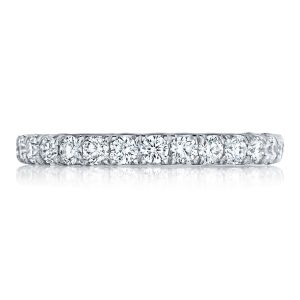French Pavé Diamond Wedding Band - 2.5mm