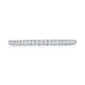 French Pavé Diamond Wedding Band - 1.5mm