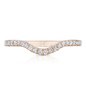 Curve with French Pavé Diamonds Wedding Band