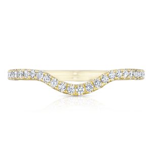 Curve with French Pavé Diamonds Wedding Band