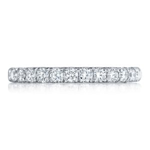 French Pavé Diamond Wedding Band - 2.5mm