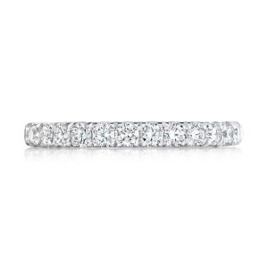 French Pavé Diamond Wedding Band - 2.5mm