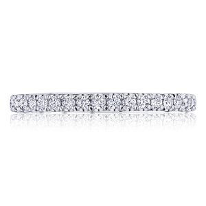 French Pavé Diamond Wedding Band - 2mm