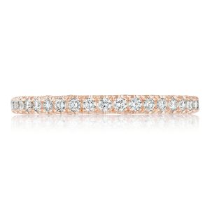French Pavé Diamond Wedding Band - 2mm