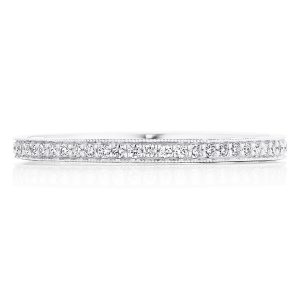 French Pavé Diamond Wedding Band