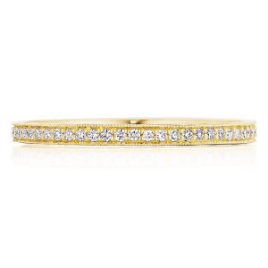 French Pavé Diamond Wedding Band