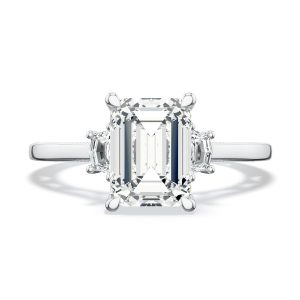Emerald 3-Stone Engagement Ring