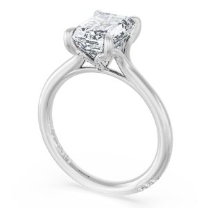 Emerald Solitaire Engagement Ring