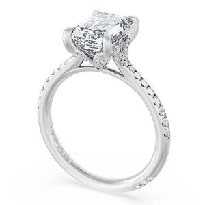 Emerald Solitaire Engagement Ring
