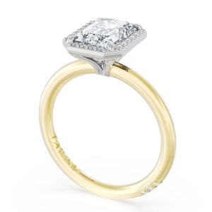 Emerald Bloom Two-Tone Engagement Ring