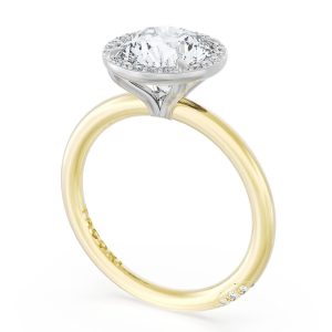 Round Bloom Two-Tone Engagement Ring