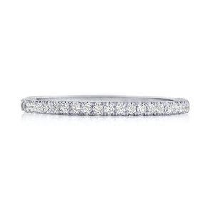 French Pavé Diamond Wedding Band - 1.5mm