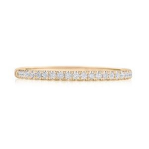 French Pavé Diamond Wedding Band - 1.5mm