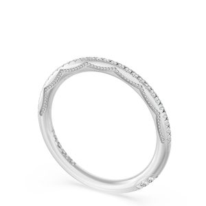 French Pavé Diamond Wedding Band, 1.70mm