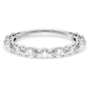 Marquise and Round Diamond Wedding Band, 2.80mm