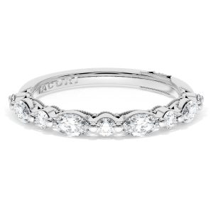 Marquise and Round Diamond Wedding Band, 2.80mm