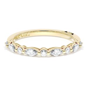 Marquise and Round Diamond Wedding Band, 2.20mm