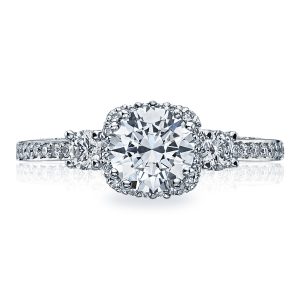 Round 3-Stone Engagement Ring