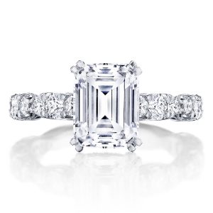 Emerald Solitaire Engagement Ring