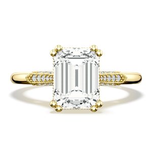Emerald Solitaire Engagement Ring