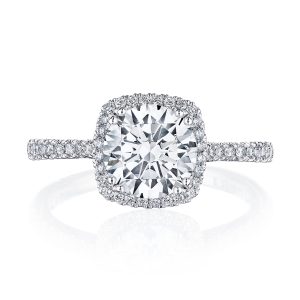 Round with Cushion Bloom Engagement Ring