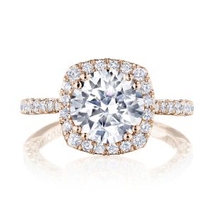 Round with Cushion Bloom Engagement Ring
