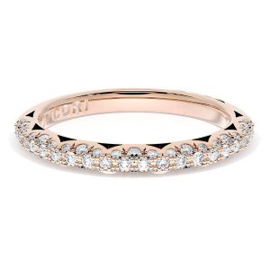 Pavé Diamond Wedding Band, 2.4mm