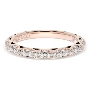 Pavé Diamond Wedding Band, 2.4mm