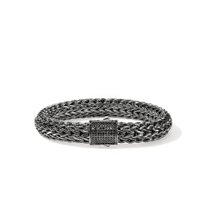 Icon Bracelet, Dark Silver, Gemstones, 10.5MM